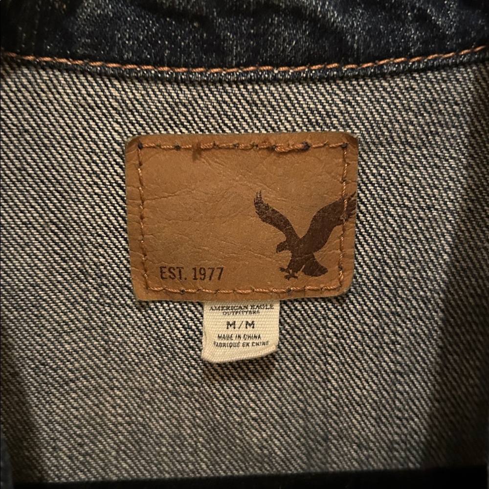 American Eagle Denim Jacket With Button Details - image 2